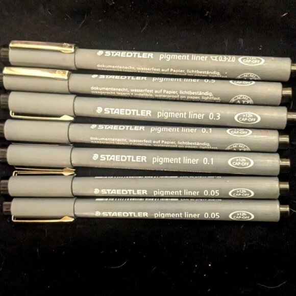 Illustrating Ink Pen Lot; Micron Archival Ink, POSCA Portrait Markers & More - Picture 6 of 10